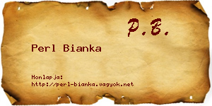 Perl Bianka névjegykártya