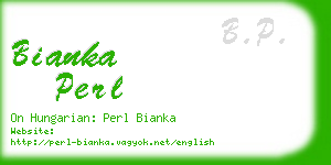 bianka perl business card